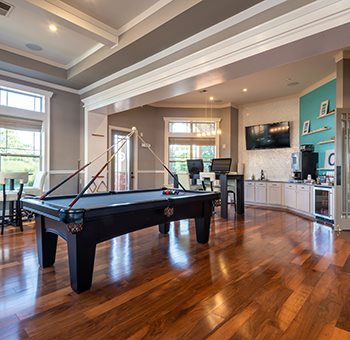 Game Room with billiard table