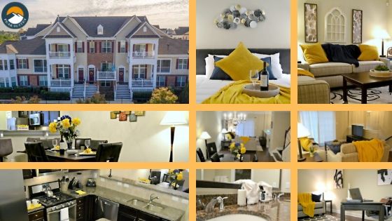 Brier Creek Furnished Apartments building and indoor rooms