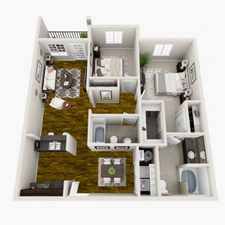 Maystone at Wakefield 2 bedroom floor plan